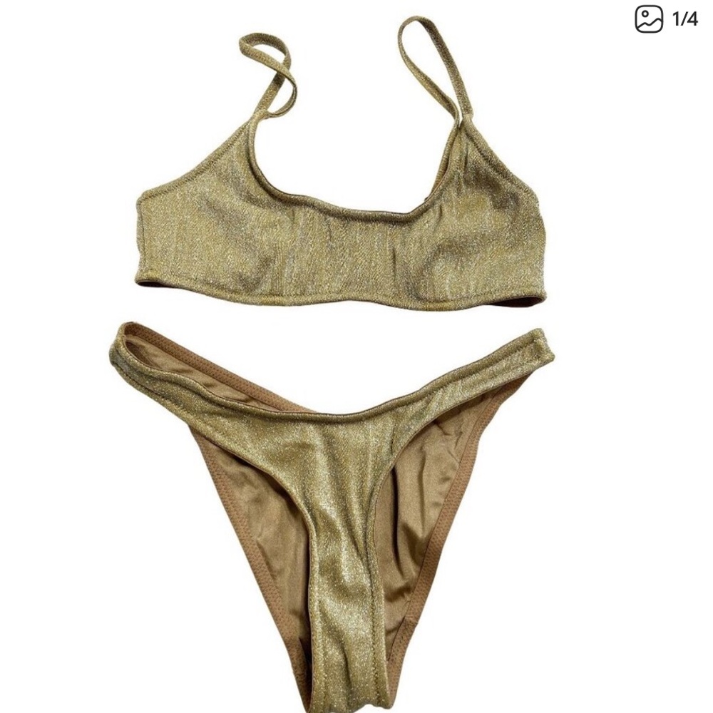 Triangl Swimwear Shimmering Gold Bikini